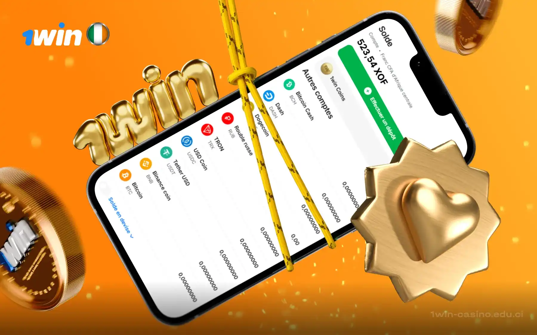 1win dépôt disponibles